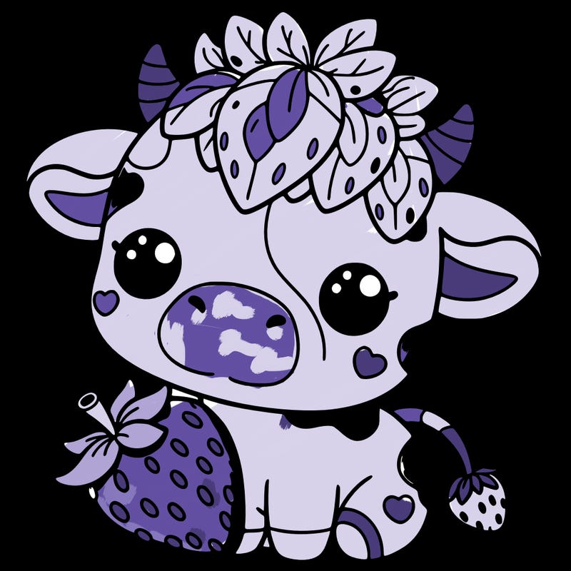 cute strawberry cow