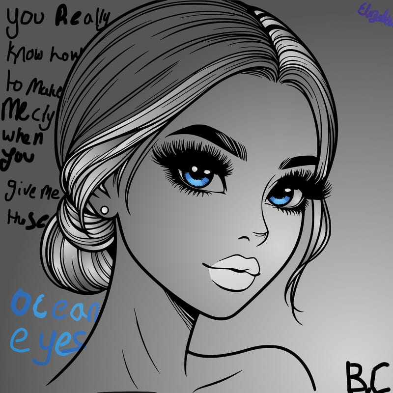 realistic girl with lashes