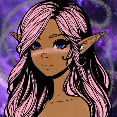 elf girl realistic dark fantasy