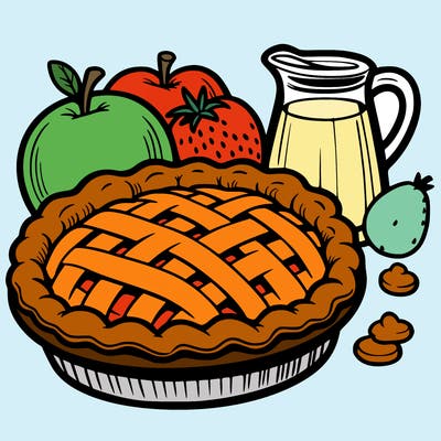 a pie of food