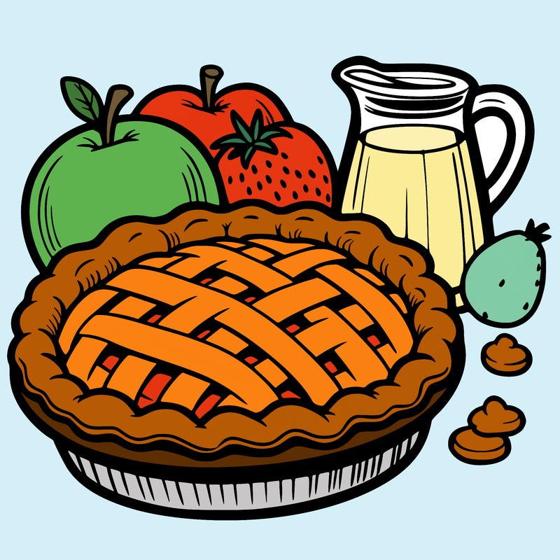 a pie of food