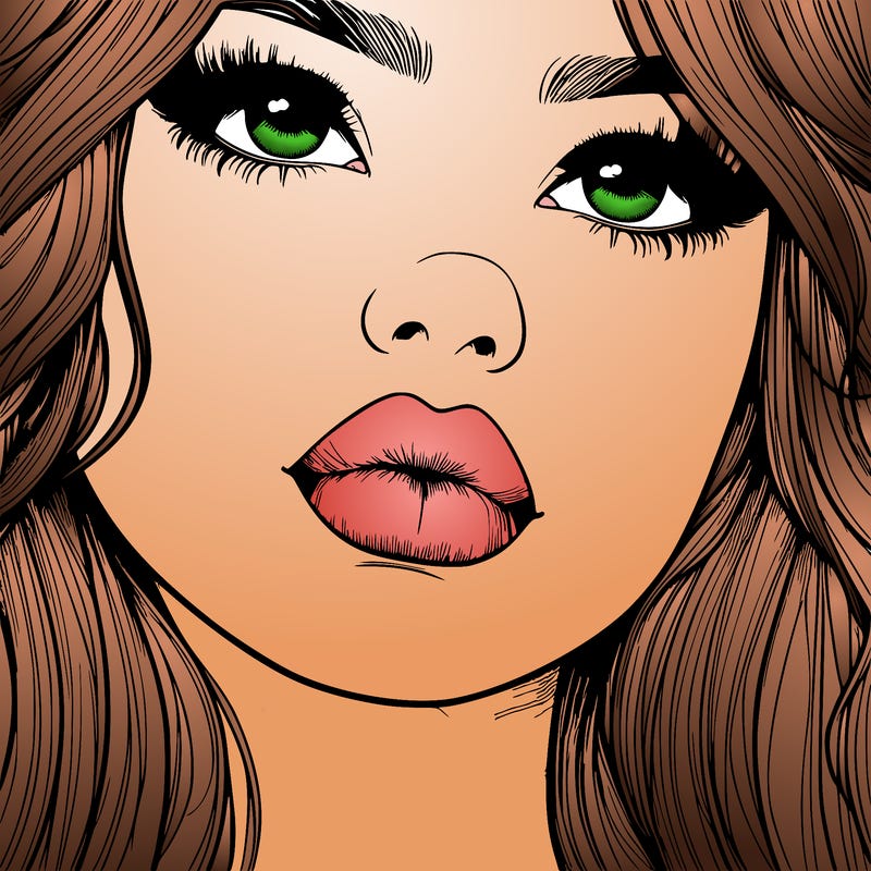 really realistic girl with lips