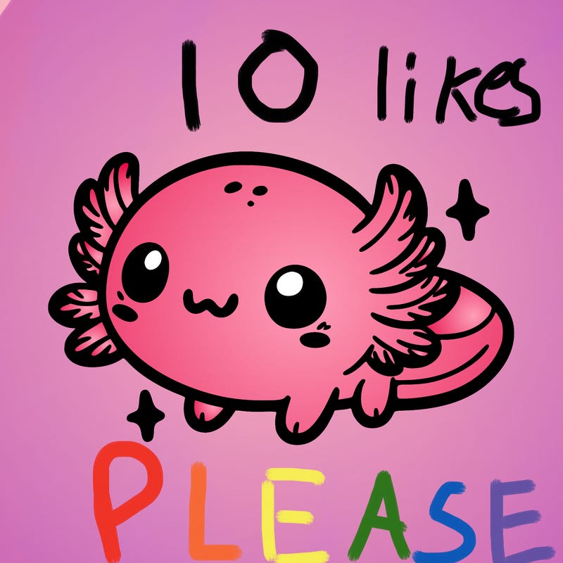 cute easy baby axolotl