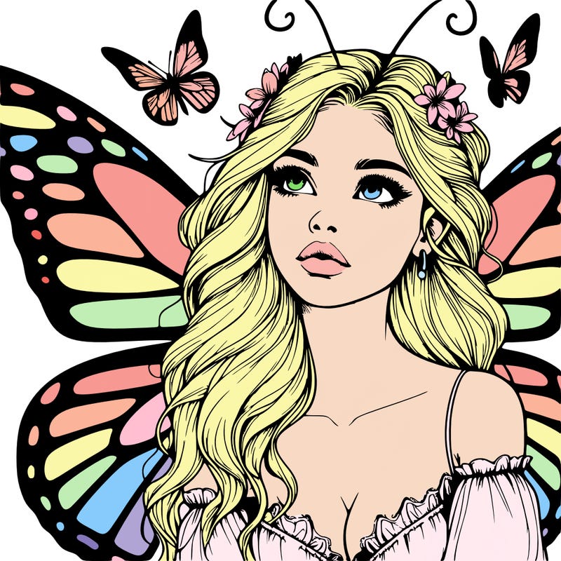 butterfly fairy realistic girl