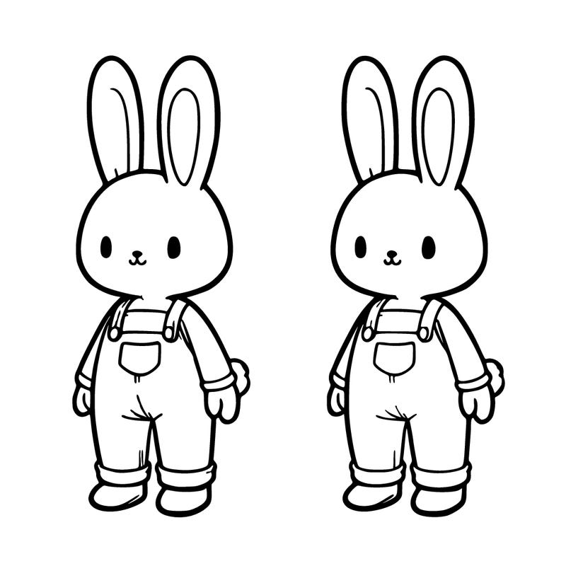 tall bunny that purple with light pink overals