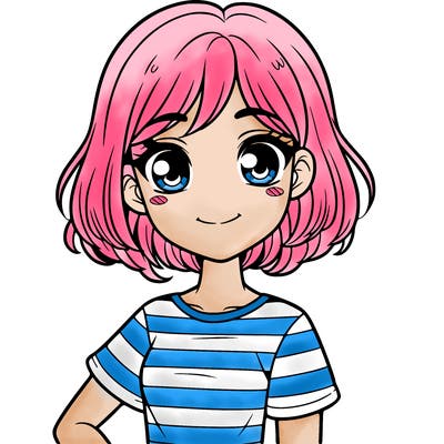 girl with short hair 11 years old