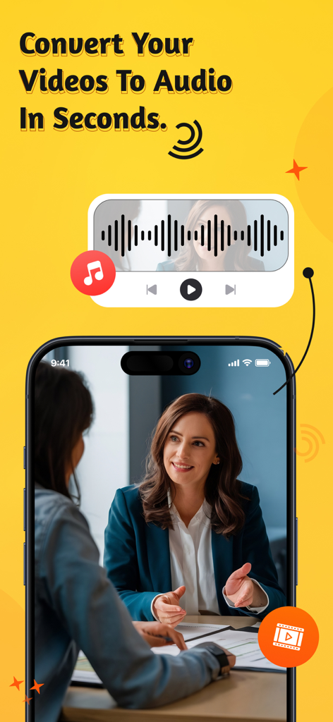 SnapTube - Video & Photo Save - Captura de pantalla de la aplicación SnapTube que muestra la función para convertir archivos de video en audio