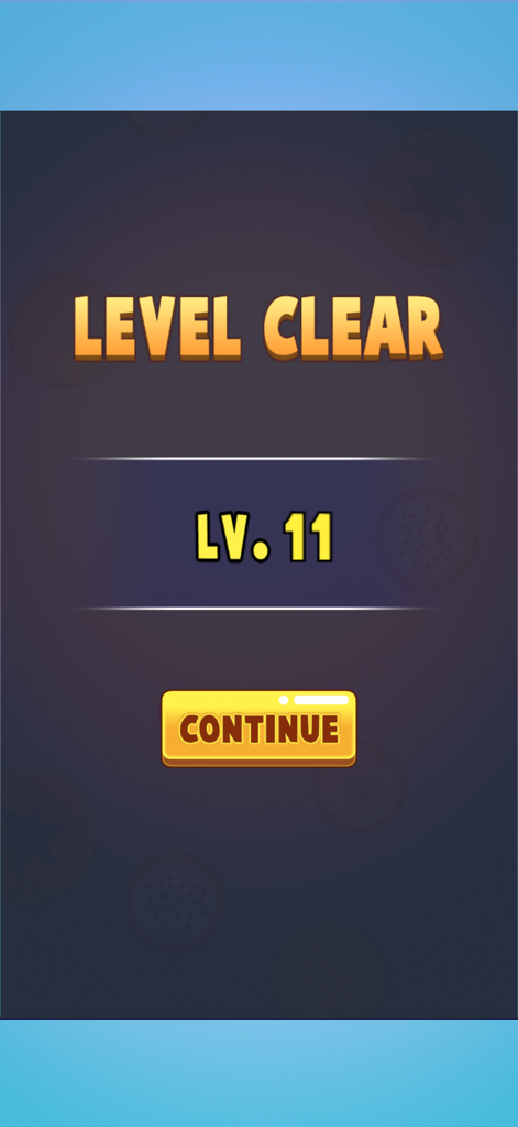 100 Merge Melons - Level clear screen for Level 11 in the 100 Merge Melons mobile game