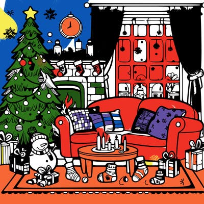 christmas living room