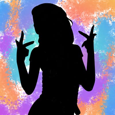 realistic teenage girl with braids and a beanie and crop top doing 🫶🏼