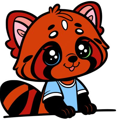 red panda girl