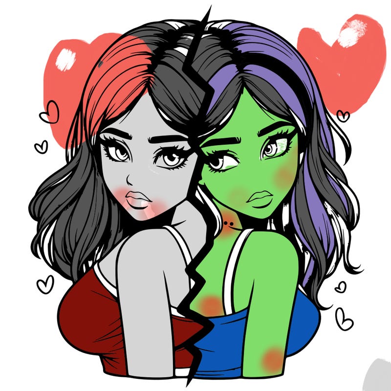 realistic girl split