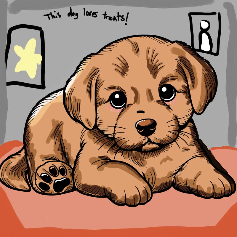 a cute realistic puppy