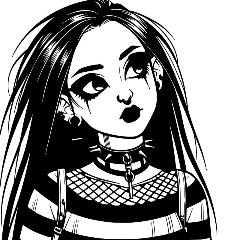 realistic goth girl