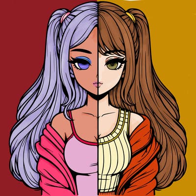 realistic girl split