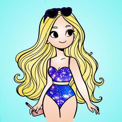 a pretty girl in a swim suit