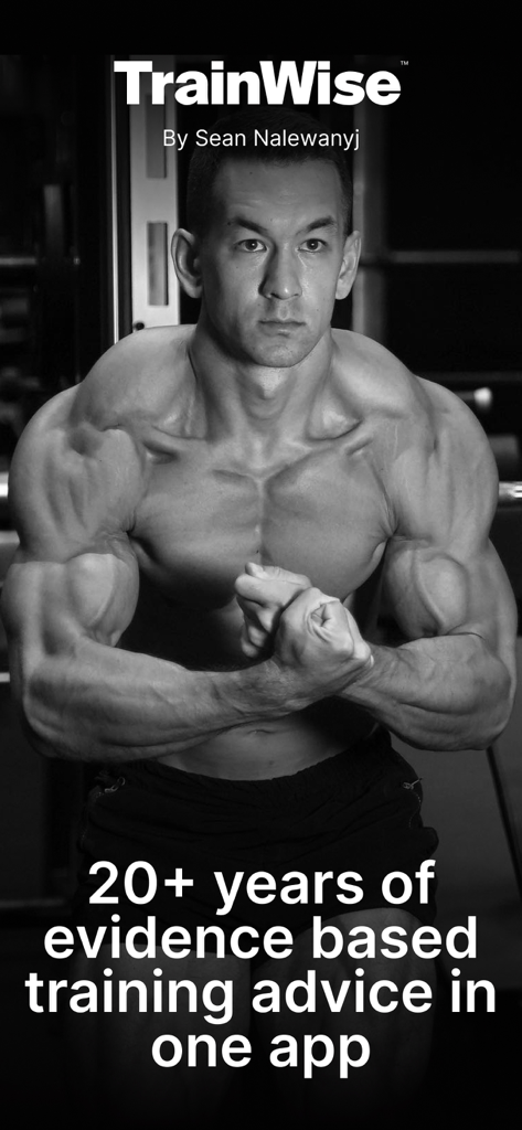 Sean Nalewanyj posing for TrainWise app with evidence based training text