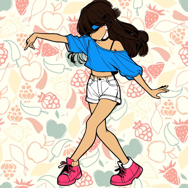 realistic girl danceing
