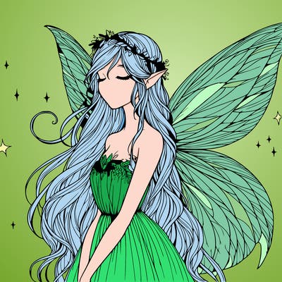 ethereal realistic fairy girl