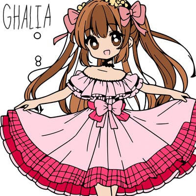 anime girl with dress