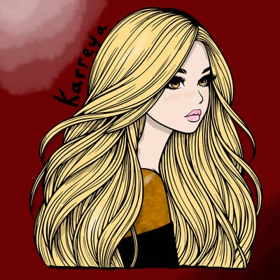realistic girl with long realistic hair