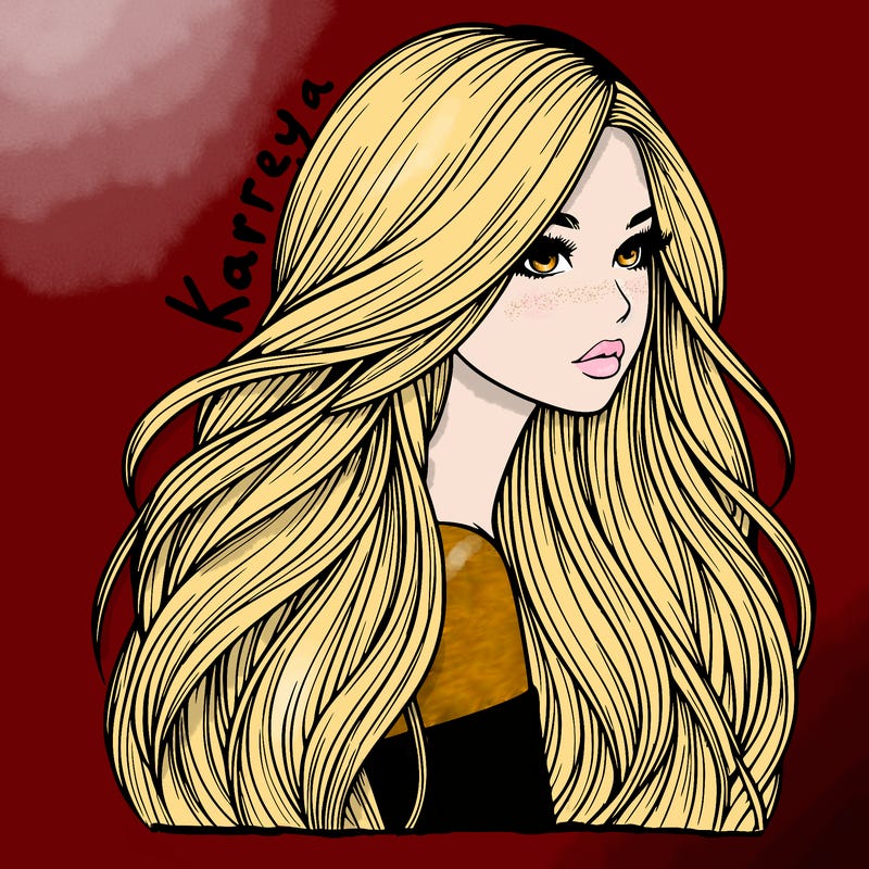 realistic girl with long realistic hair