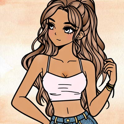 girl in crop top