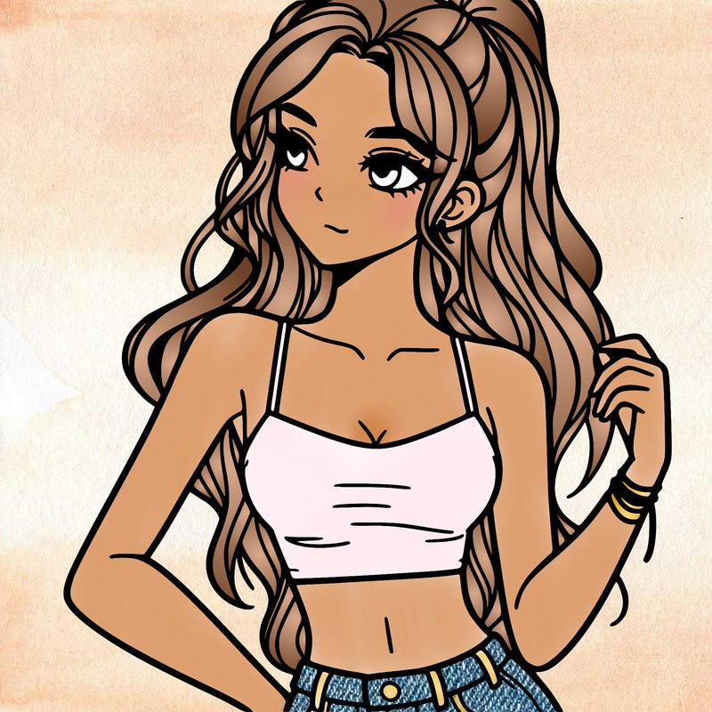 girl in crop top