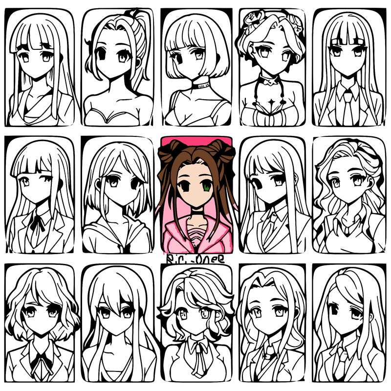 girls that look diffrent anime