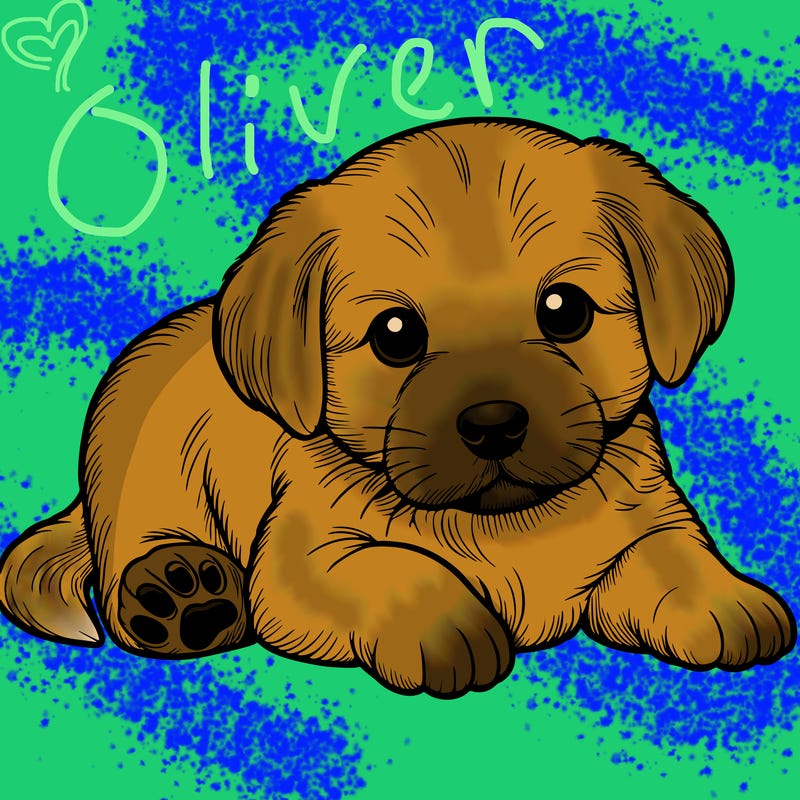 a cute realistic puppy