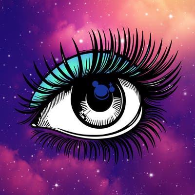 realistic eye long eylashes