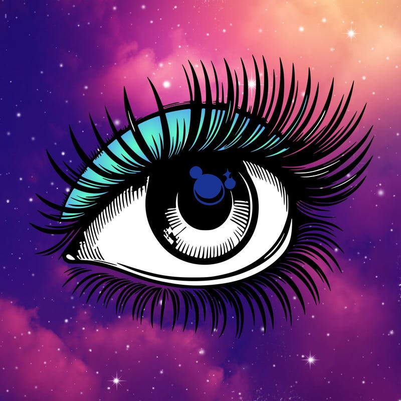 realistic eye long eylashes