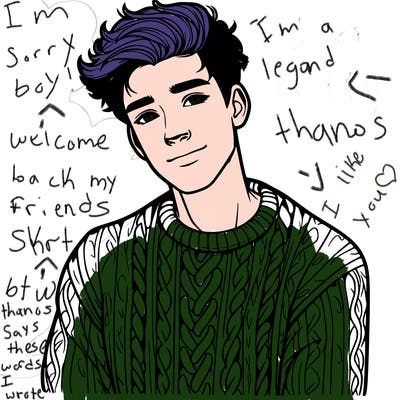 realistic guy with a beautiful jumper