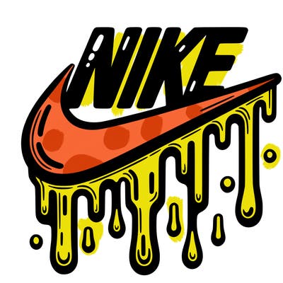 dripping nike logo