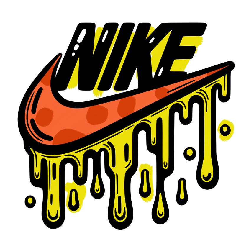 dripping nike logo