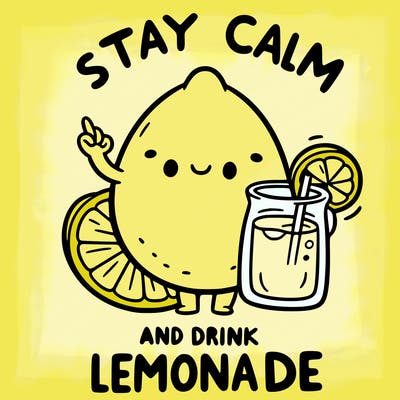 stay calm and drink lemonade
