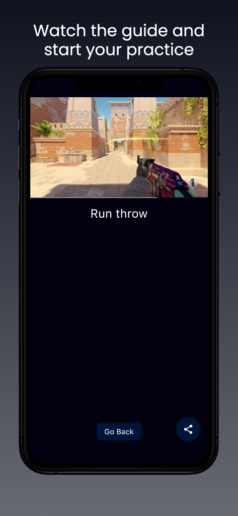 Util Master -CS2 Utility guide - Guide d'utilitaires CS2 affichant un tutoriel vidéo pour un lancer de grenade en mouvement.