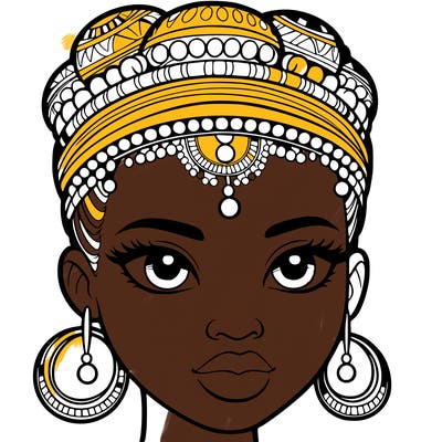 african princess head shot