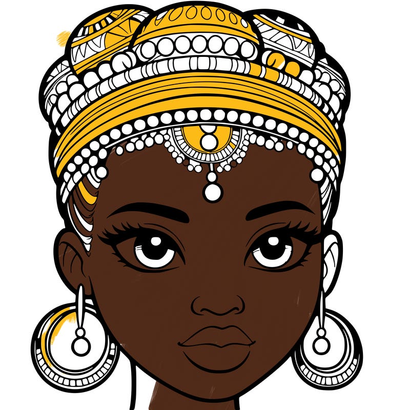 african princess head shot