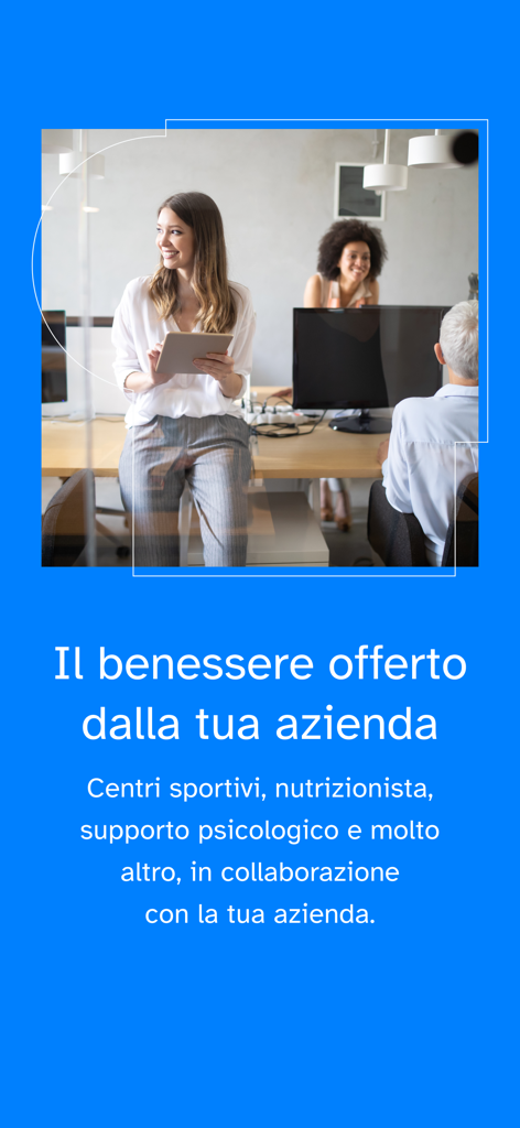 Fitprime mobile app screen showing corporate wellness and employee health benefits