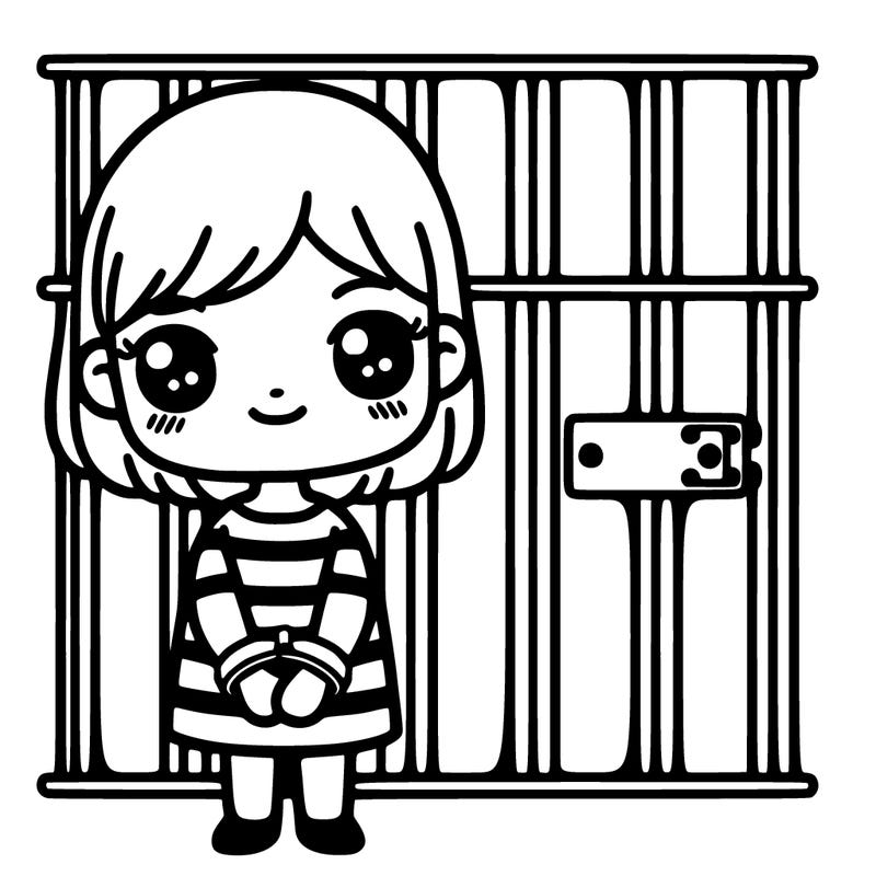 a girl in jail