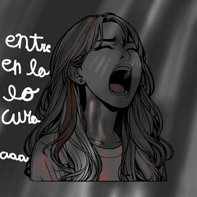 screaming realistic, girl