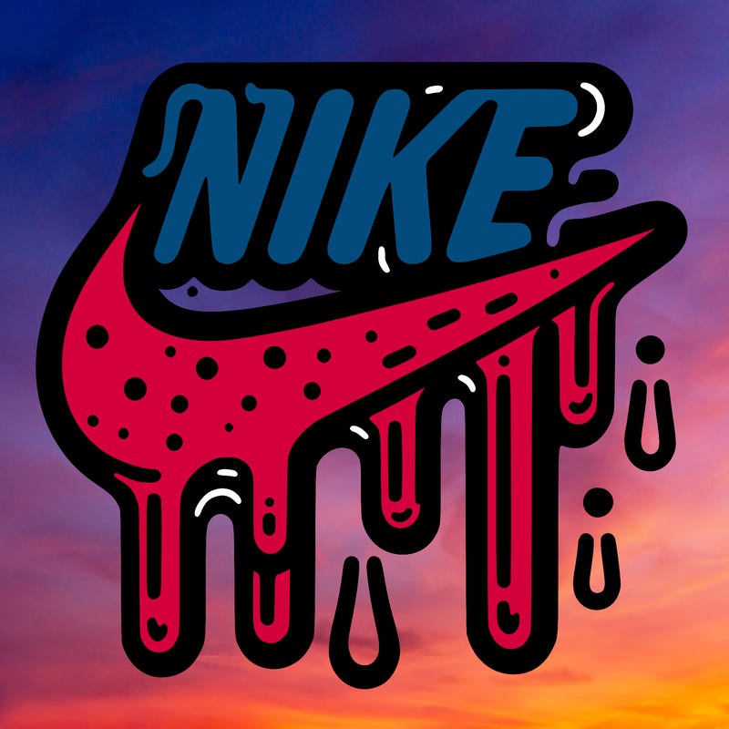 nike driping logo