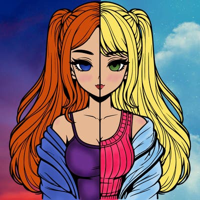 realistic girl split