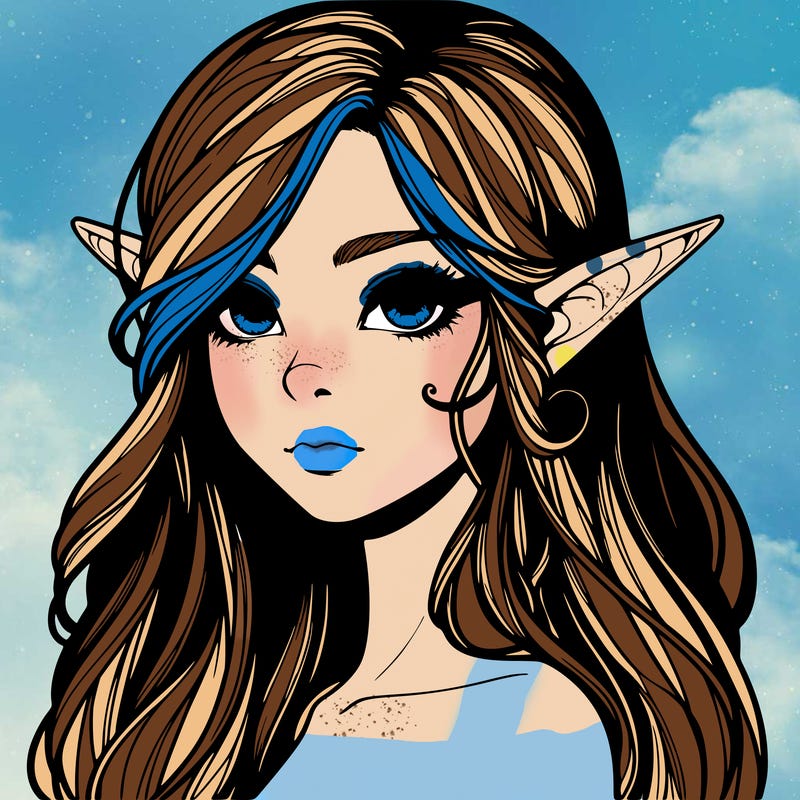 elf girl realistic dark fantasy