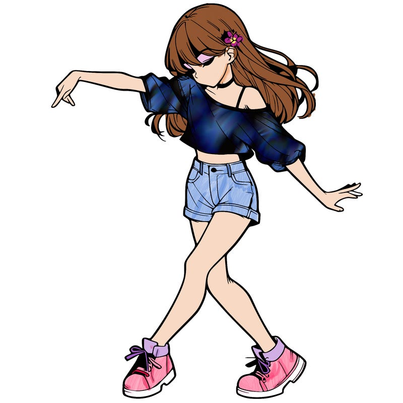 realistic girl danceing