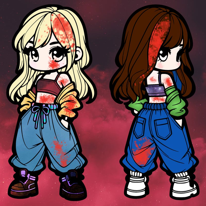 girl in crop top and baggy pants