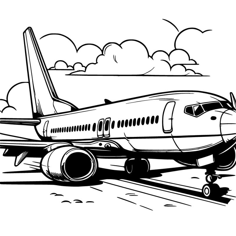 realistic passenger airplane
