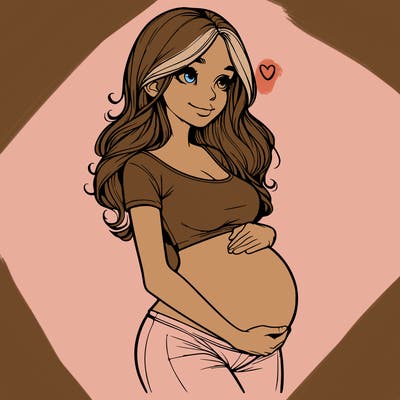 realistic pregnant girl