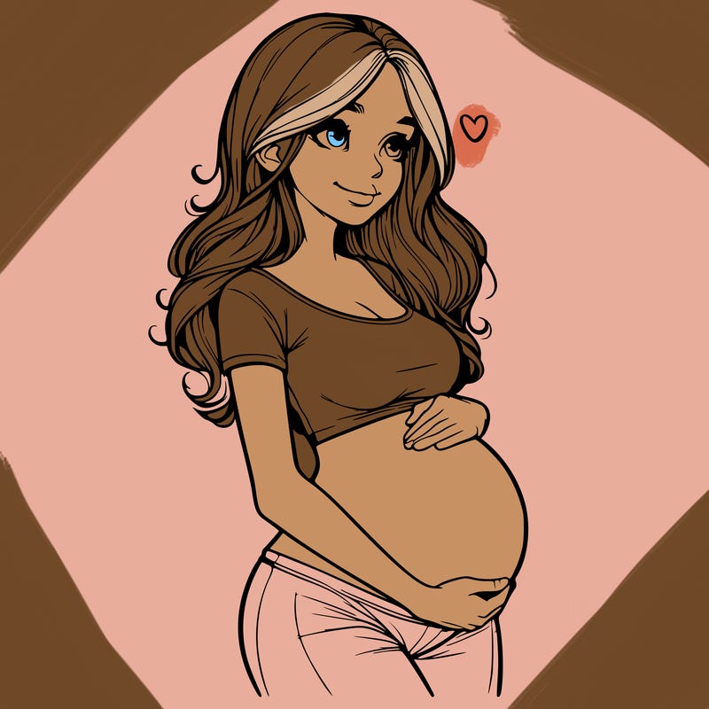 realistic pregnant girl